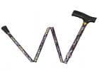 Essential Medical Spring Garden Collection® Folding Wood Derby Handle Cane - Senior.com Canes